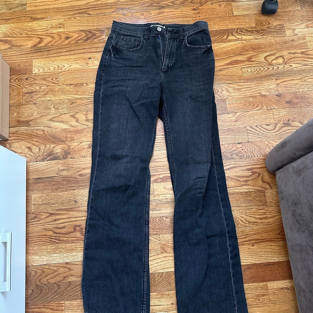Mango Black Straight Leg Women's Jeans